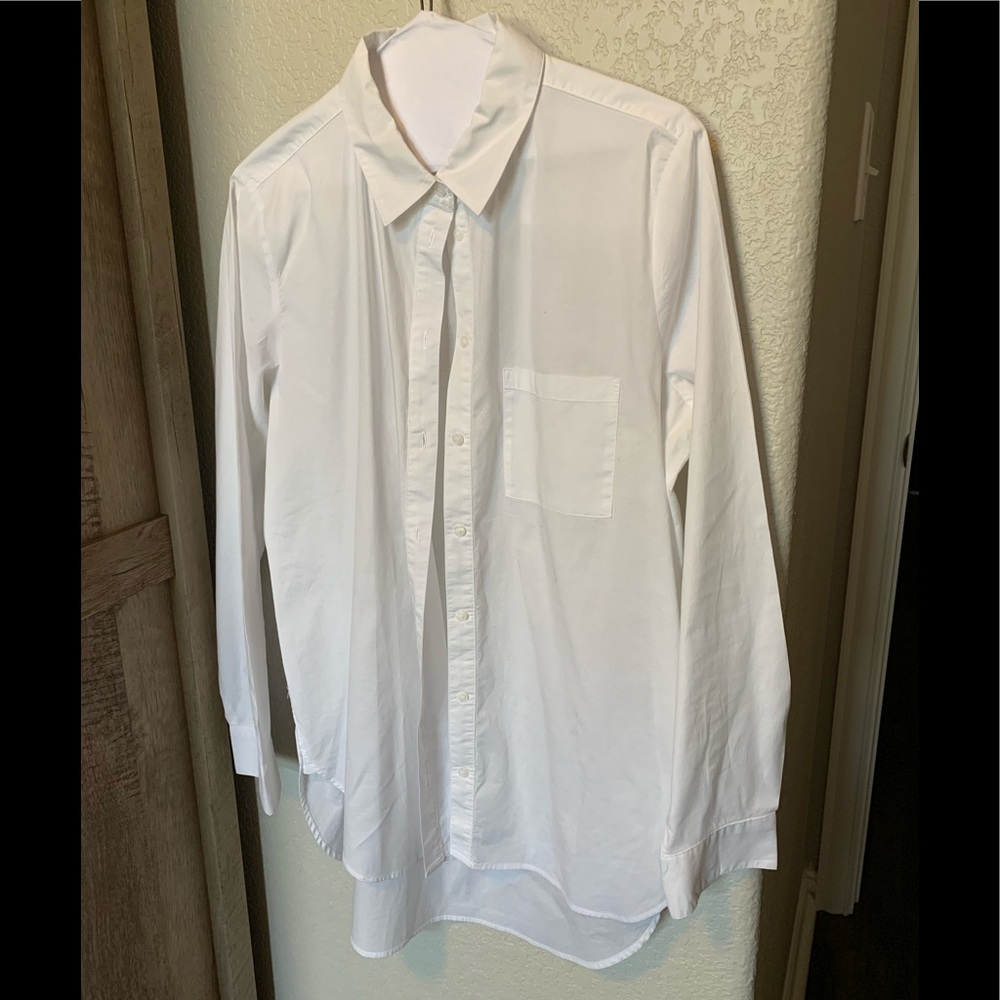Oversized white button-up, worn once.
